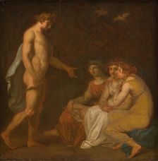 Apollo charging the Parcae to visit Ceres, who has fled from the Earth, 1809. Creator: Nicolai Abraham Abildgaard