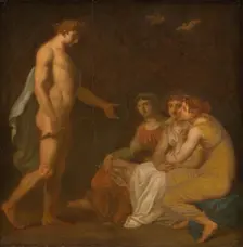 Apollo charging the Parcae to visit Ceres, who has fled from the Earth, 1809. Creator: Nicolai Abraham Abildgaard