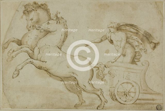 Apollo Driving the Chariot of the Sun, 1519/21. Creator: Workshop of Pietro Buonaccorsi, called Perino del Vaga.