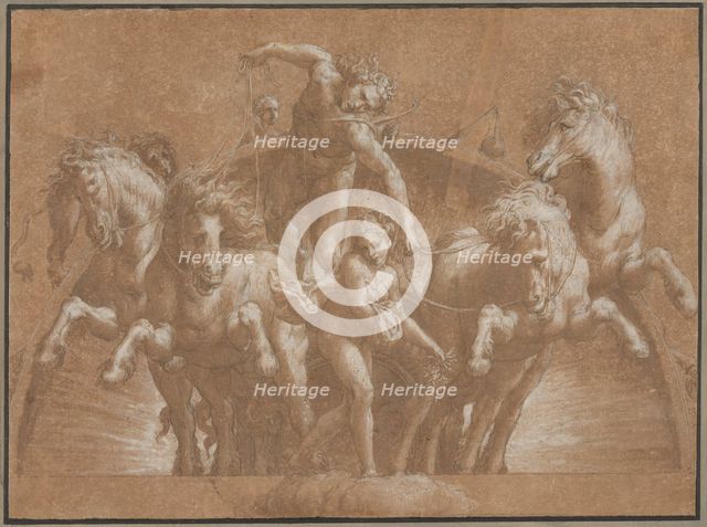 Apollo Driving the Chariot of the Sun, 1544/45. Creator: Lelio Orsi.