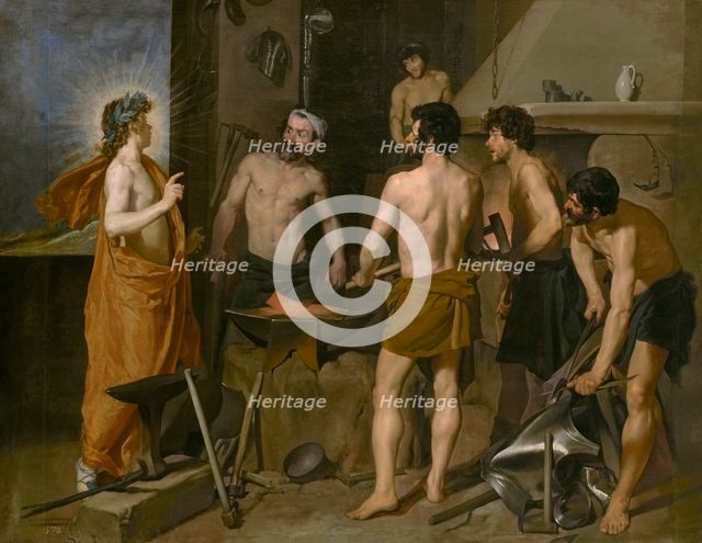 Apollo in the Forge of Vulcan, 1630. Creator: Diego Velasquez.