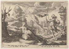 Apollo Killing Coronis, c. 1600. Creator: Goltzius, Workshop of Hendrick, after Hendrick Gol