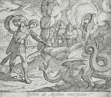 Apollo Killing Python, published 1606. Creators: Antonio Tempesta, Wilhelm Janson