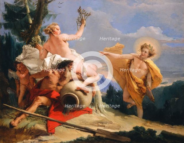 Apollo Pursuing Daphne, c. 1755/1760. Creator: Giovanni Battista Tiepolo.
