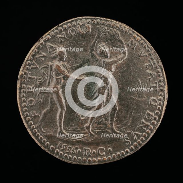 Apollo Pursuing Daphne [reverse], 1556. Creator: Medallist R.C..