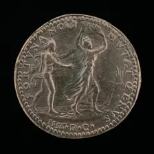 Apollo Pursuing Daphne [reverse], 1556. Creator: Medallist R.C.