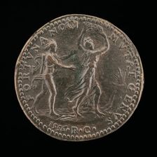 Apollo Pursuing Daphne [reverse], 1556. Creator: Medallist R.C.