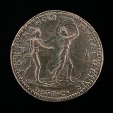 Apollo Pursuing Daphne [reverse], 1556. Creator: Medallist R.C.