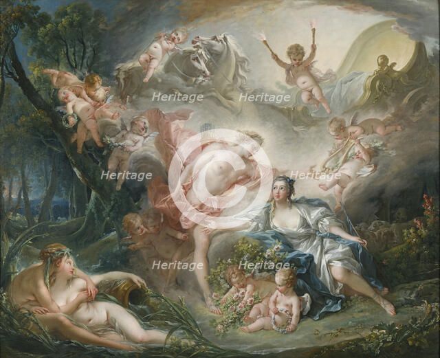 Apollo Revealing his Divinity before the Shepherdess Isse, 1750. Creator: Boucher, François (1703-1770).