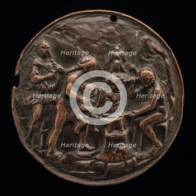 Apollo, Venus, Mars and Vulcan, c.1500. Creator: Master M.C..