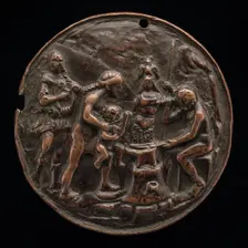 Apollo, Venus, Mars and Vulcan, c.1500. Creator: Master M.C.