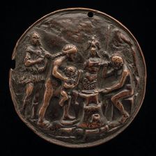 Apollo, Venus, Mars and Vulcan, c.1500. Creator: Master M.C.