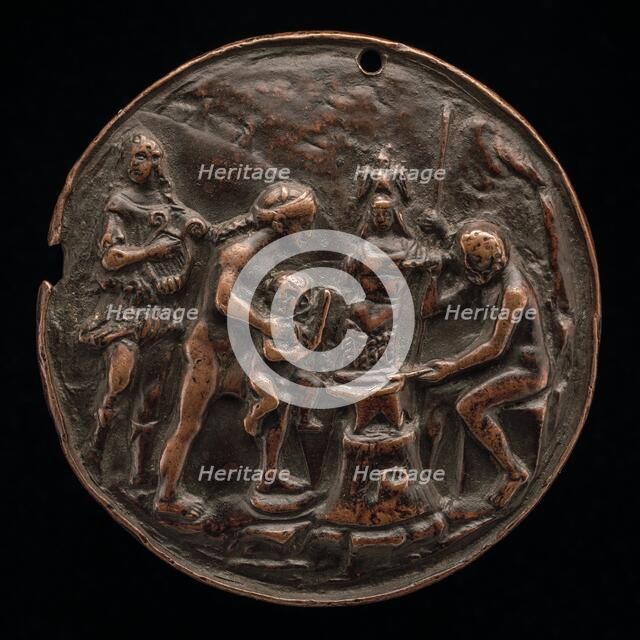 Apollo, Venus, Mars and Vulcan, c.1500. Creator: Master M.C..