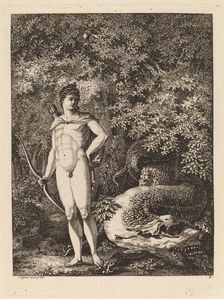 Apollo with a Bow and Dragon, 1771. Creator: Salomon Gessner