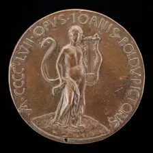 Apollo with Lyre and Long Scroll [reverse], 1457. Creator: Giovanni Boldu