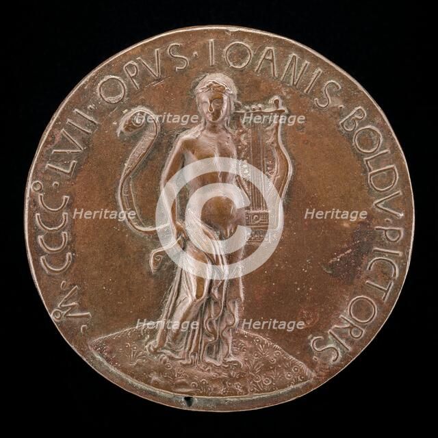 Apollo with Lyre and Long Scroll [reverse], 1457. Creator: Giovanni Boldu.