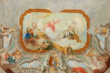 Apollo with the Muses-Project for a Plafond, between 1726-1732. Creator: Unknown