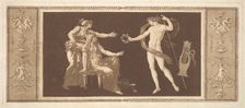 Apollon couronnant les arts (Apollo Crowining the Arts), from Recueil de Différentes Compo..., 1784. Creator: Jean Jacques Lagrenee