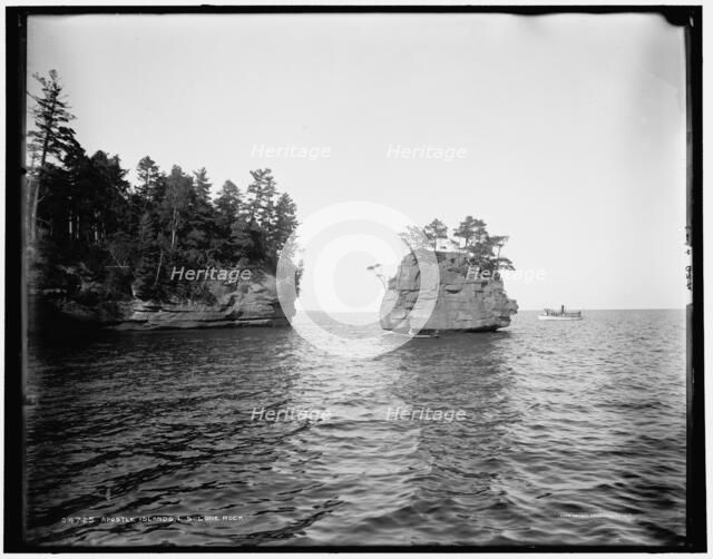 Apostle Islands, Lake Superior, Lone Rock, between 1880 and 1899. Creator: Unknown.