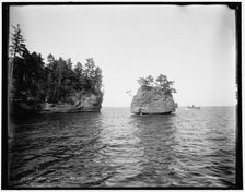 Apostle Islands, Lake Superior, Lone Rock, between 1880 and 1899. Creator: Unknown