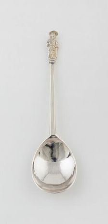 Apostle Spoon: St. Simon Zelotes, London, 1637/38. Creator: Unknown