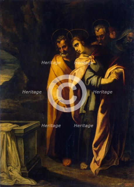 Apostles at the Tomb of Jesus, 1590s. Creator: Ribalta, Francisco (1565-1628).