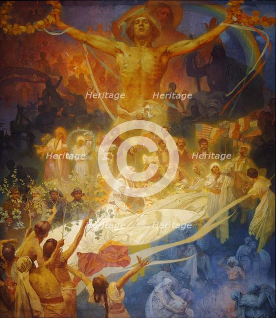 Apotheosis of the Slavs. Slavs for Humanity, 1926. Artist: Mucha, Alfons Marie (1860-1939)