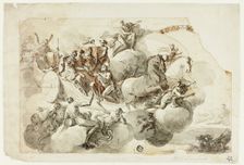 Apotheosis of a Hero, n.d. Creators: Domenico Mondo, Sir James Thornhill, Agostino Carracci