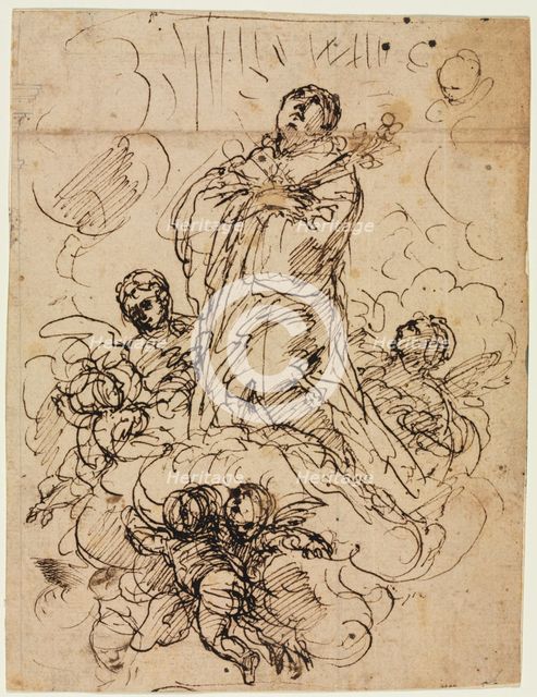 Apotheosis of a Saint, c. 1700?. Creator: Antonio Domenico Gabbiani (Italian, 1652-1726), attributed to.