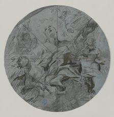 Apotheosis of a Saint (recto); Architectural Sketch(?) (verso), second half 17th century. Creator: Giovanni Battista Benaschi (Italian, 1636-1688)
