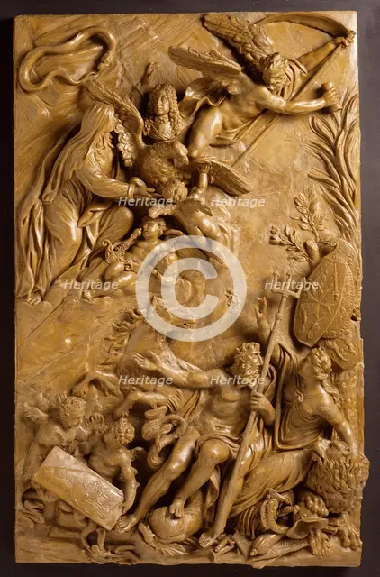 Apotheosis of Antonio Manoel da Vilhena, Grand Master of Malta, between c.1725 and c.1729. Creator: Massimiliano Soldani.