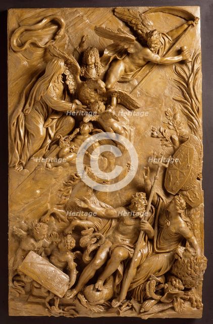 Apotheosis of Antonio Manoel da Vilhena, Grand Master of Malta, between c.1725 and c.1729. Creator: Massimiliano Soldani.