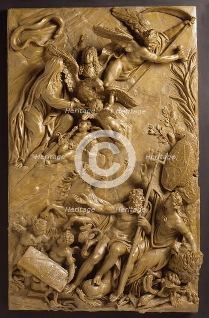 Apotheosis of Antonio Manoel da Vilhena, Grand Master of Malta, between c.1725 and c.1729. Creator: Massimiliano Soldani.