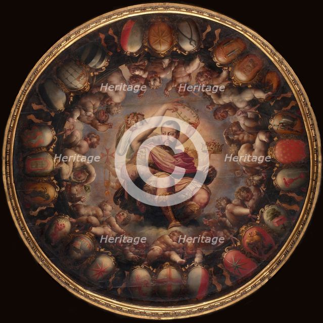 Apotheosis of Cosimo I de' Medici, 1563-1565. Artist: Vasari, Giorgio (1511-1574)