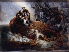 Apotheosis of Napoleon. Napoleon on the rock of Saint Helena, between 1821 and 1863. Creator: Emile Jean-Horace Vernet