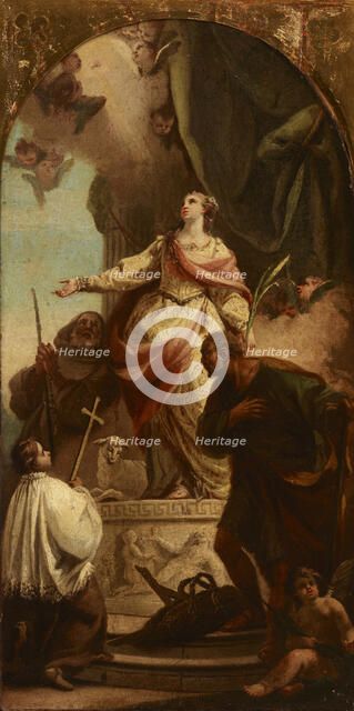Apotheosis of Saint Agnes, 1st half of 18th century. Creator: Unknown.