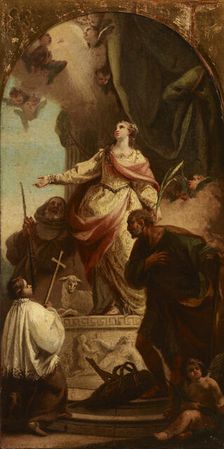 Apotheosis of Saint Agnes, 1st half of 18th century. Creator: Unknown