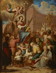 Apotheosis of Saint Catherine, 17th century. Creator: Unknown