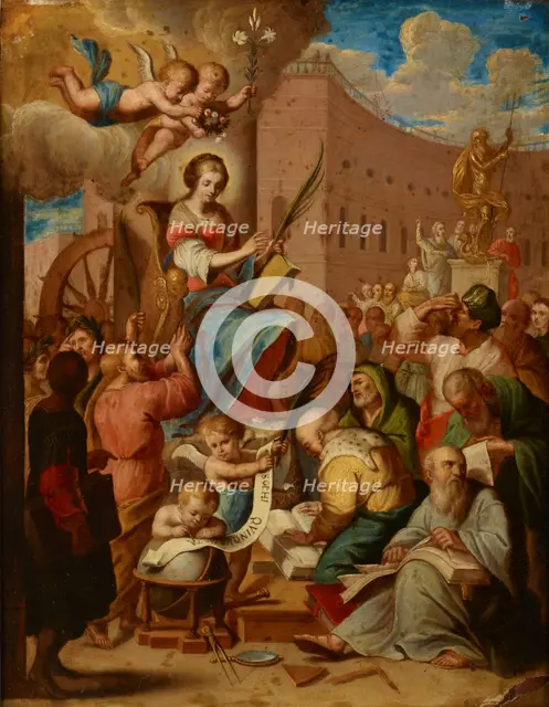 Apotheosis of Saint Catherine, 17th century. Creator: Unknown.
