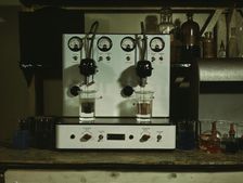 Apparatus used at the laboratory at the C & NW RR's, 40th Street yards..., Chicago, Ill., 1942. Creator: Jack Delano