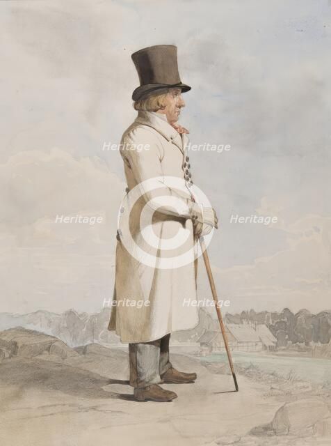 Apparel - man in full figure in profile.  Creator: Otto Wallgren.