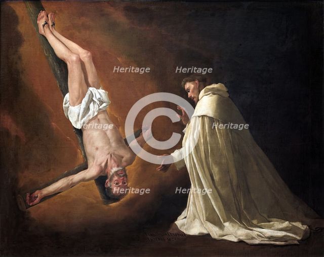 Apparition of the Apostle Peter to Saint Peter Nolasco, 1629. Creator: Francisco de Zurbaran.