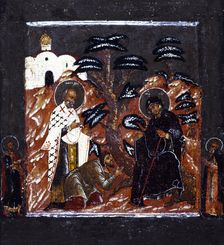 Apparition of the Virgin at Youritch. Creator: Russian School