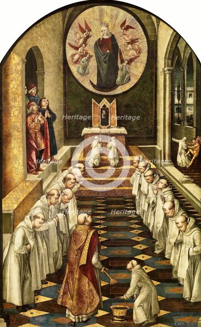 Apparition of the Virgin to a Community of Dominicans, between c1493 and c1499. Creator: Pedro Berruguete.