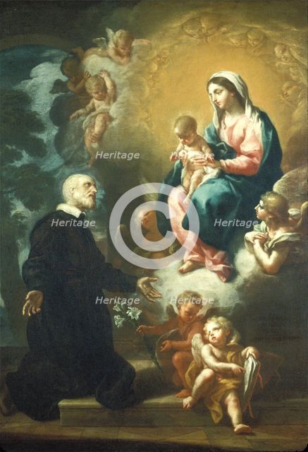 Apparition of the Virgin to Saint Philip Neri, 18th century. Creator: Etienne Parrocel.
