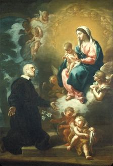 Apparition of the Virgin to Saint Philip Neri, 18th century. Creator: Etienne Parrocel