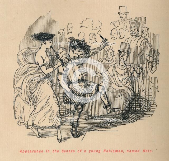 'Appearance in the Senate of a young Nobleman, named Meto', 1852. Artist: John Leech.