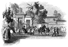 Appearance in public of a Viceroy attended by his retinue 1847. Artist: Giles