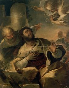 Appearance of the Angel to King David, 1694. Creator: Luca Giordano