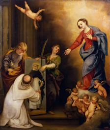 Appearance of Virgin to a Dominican Monk in Soriano, 1660. Creator: Pedro Atanasio Bocanegra